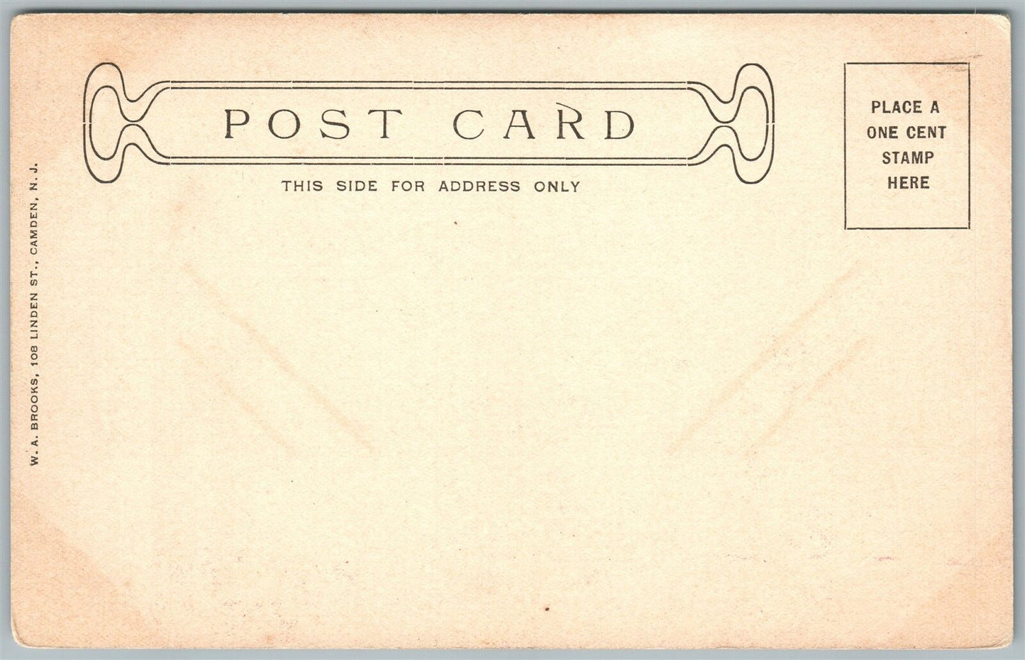 CAMDEN NJ PYNE POYNT SEVENTH & YORK STREETS UNDIVIDED ANTIQUE POSTCARD
