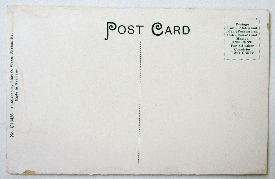 ANTIQUE POSTCARD ALSA PACKER INSTITUTE VALLEY AVE NESQUAHONING STREET EASTON PA