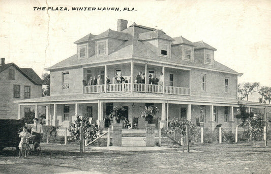 WINTER HAVEN FL THE PLAZA 1914 ANTIQUE POSTCARD