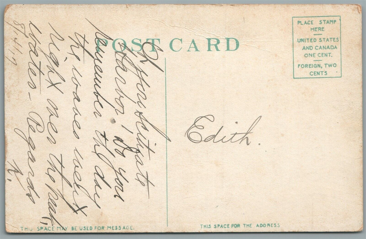 SCITUATE MA OLD LIGHTHOUSE ANTIQUE POSTCARD