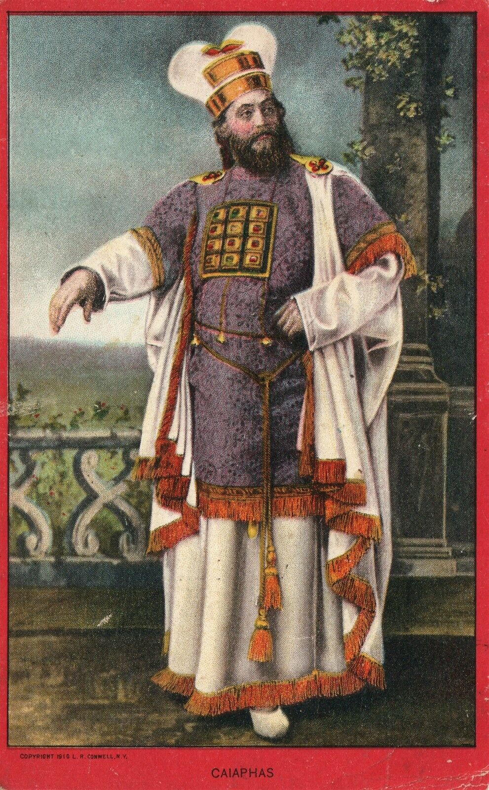 CAIAPHAS JEWISH HIGH PRIEST 1913 ANTIQUE POSTCARD Judaica