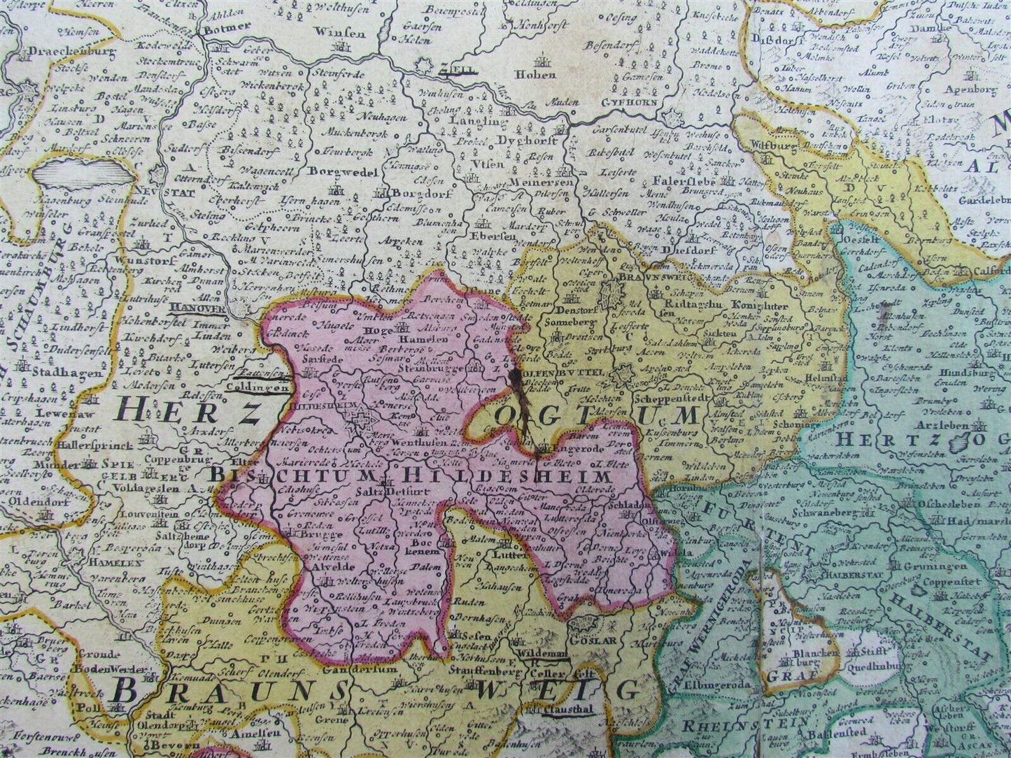 1720 antique MAP of LOWER SAXONY GERMANY 18th CENT. Circulus Saxoniae inferioris