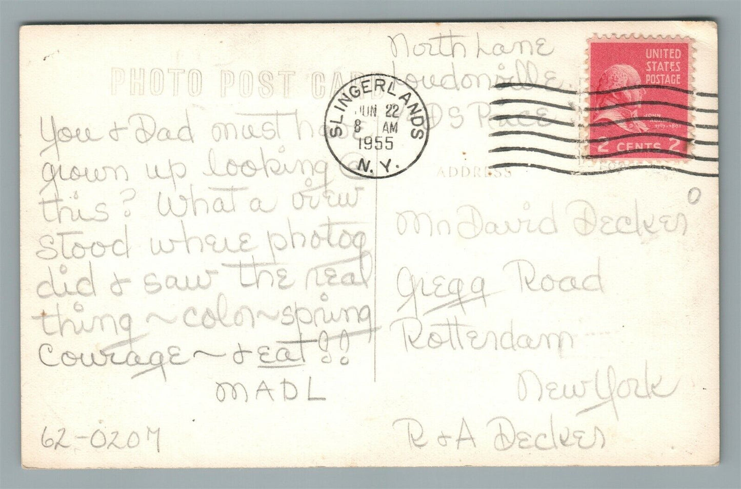 MIDDLEBURGH NY VROOMAN'S NOSE VINTAGE REAL PHOTO POSTCARD RPPC