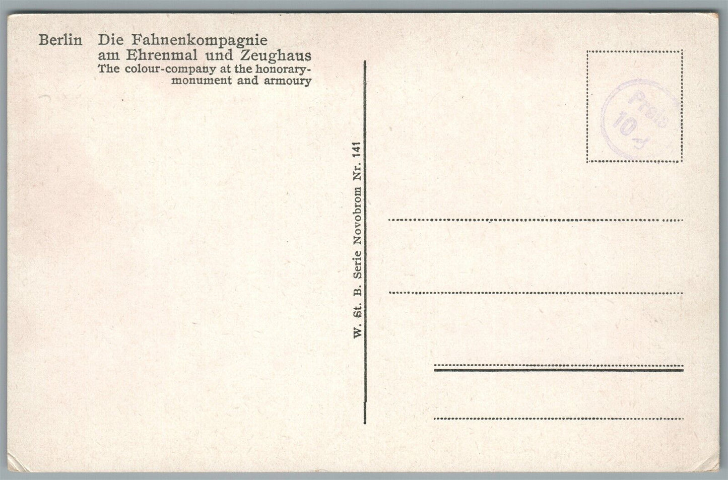 BERLIN GERMANY MILITARY PARADE ANTIQUE POSTCARD