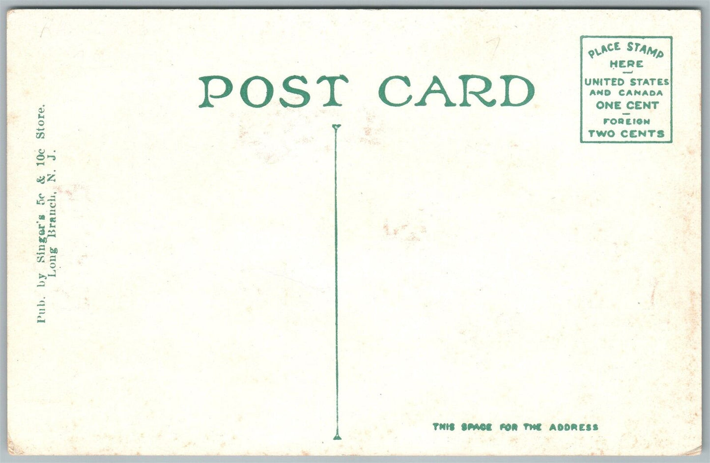 LONG BRANCH NJ FARMER'S MARKET ANTIQUE POSTCARD