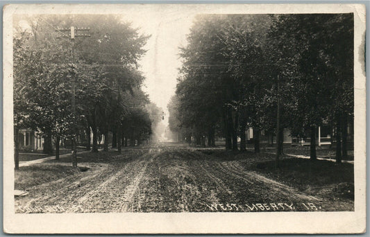 WEST LIBERY IA ANTIQUE REAL PHOTO POSTCARD RPPC