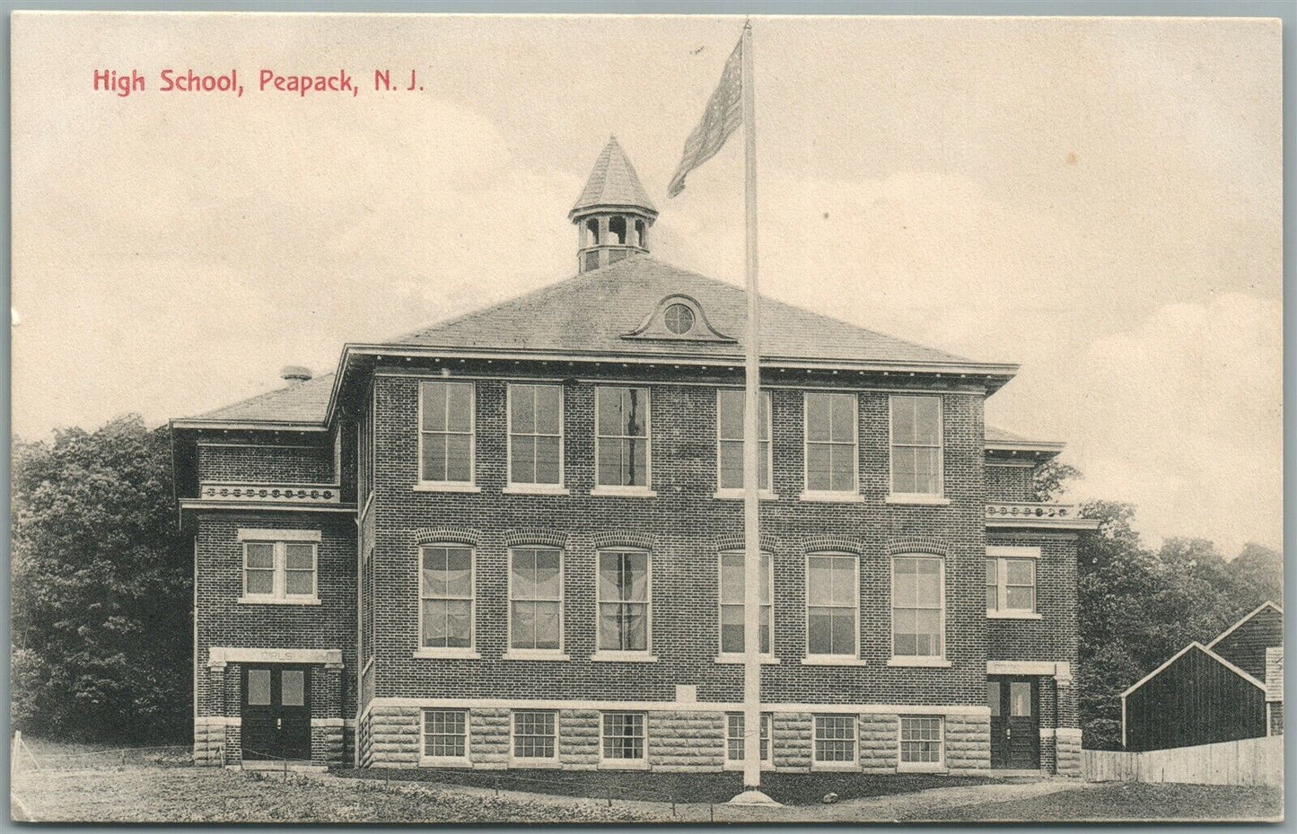 PEAPACK NJ HIGH SCHOOL ANTIQUE POSTCARD