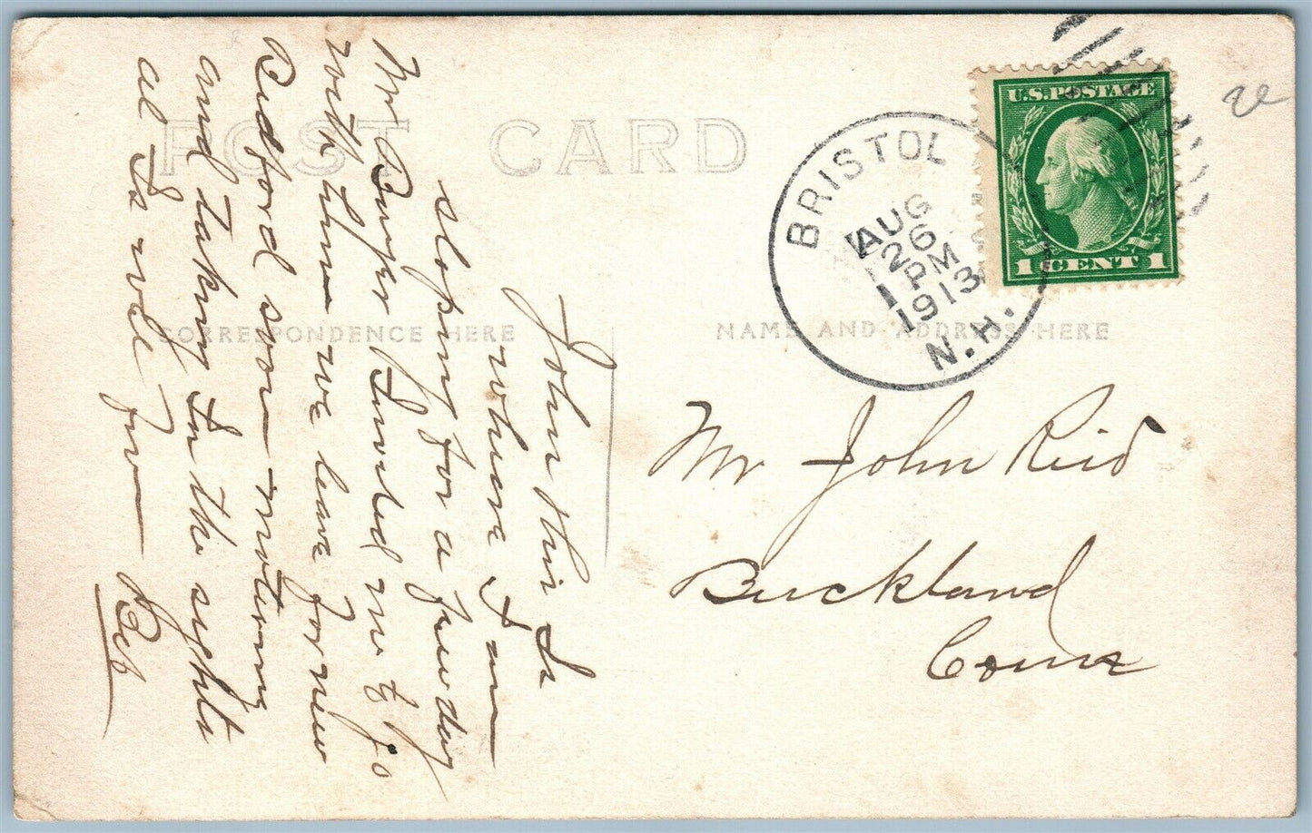 BRISTOL NH HOTEL ANTIQUE REAL PHOTO POSTCARD RPPC