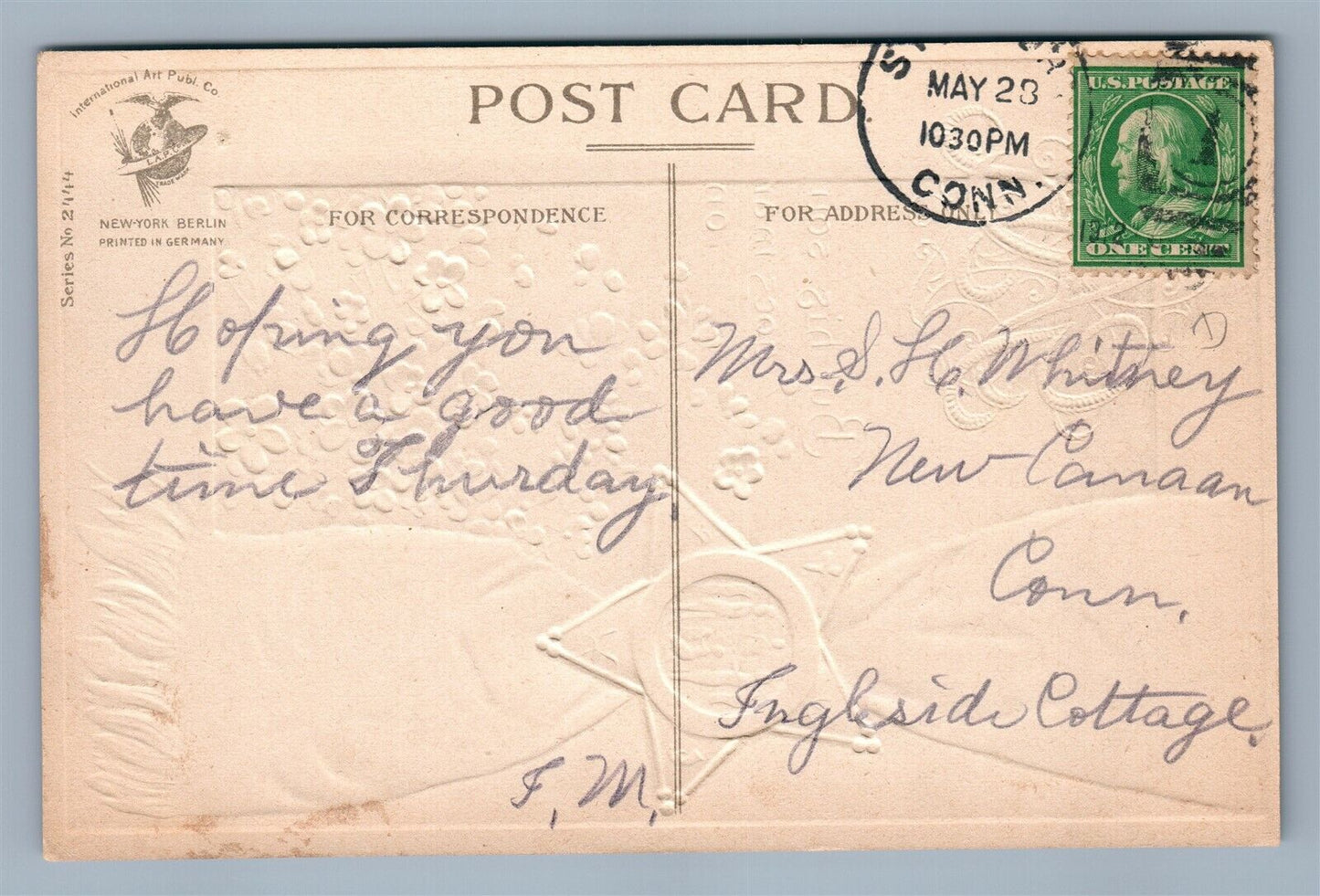 GAR ARTIST SIGNED CLAPSADDLE ANTIQUE POSTCARD patriotic