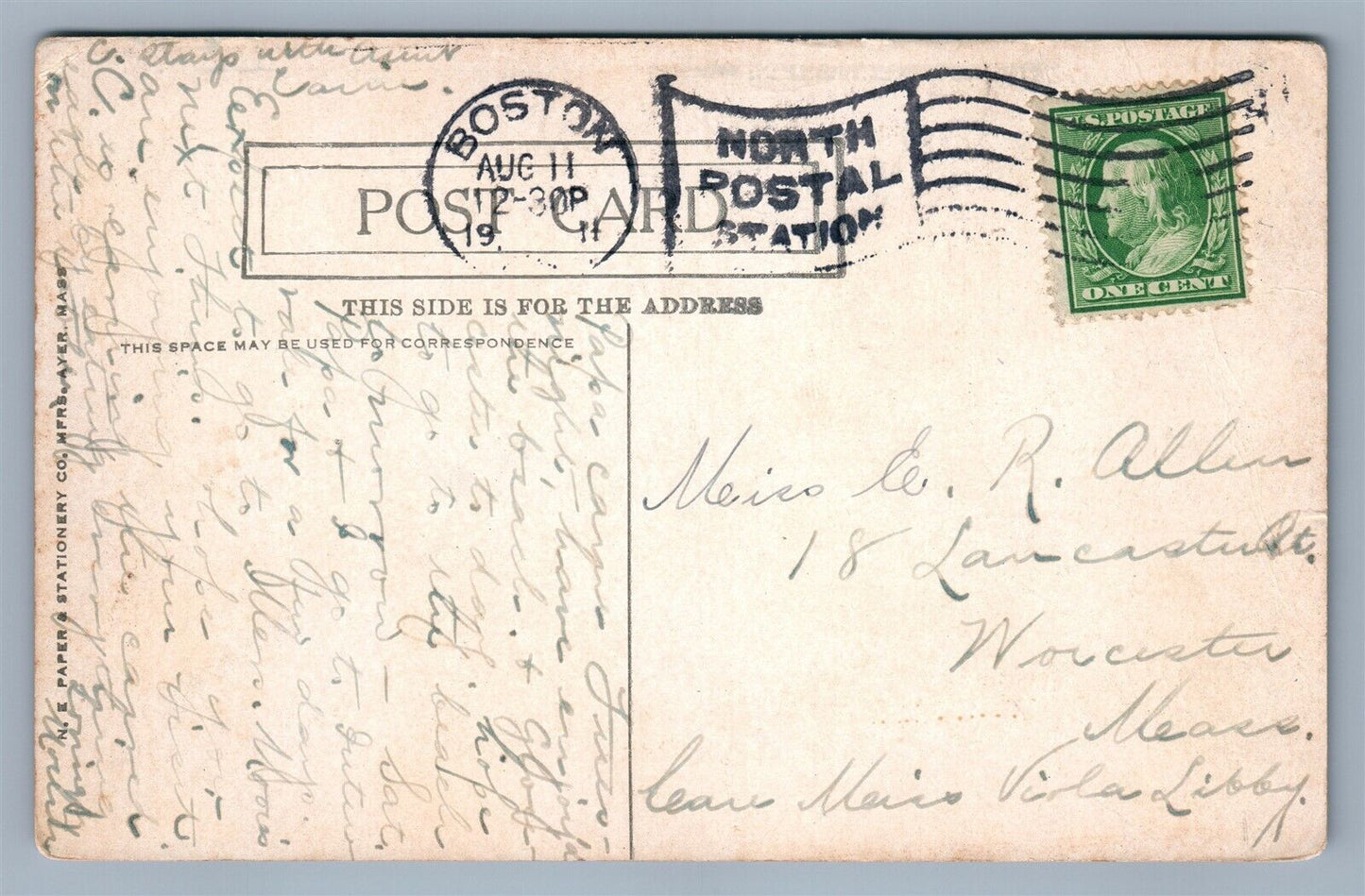 BEVERLY MA MINGO BEACH HILL ANTIQUE POSTCARD