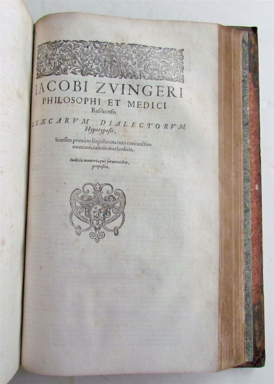 1628 GREEK LATIN DICTIONARY antique FOLIO Lexicon Graecolatinum Novum by Scapula