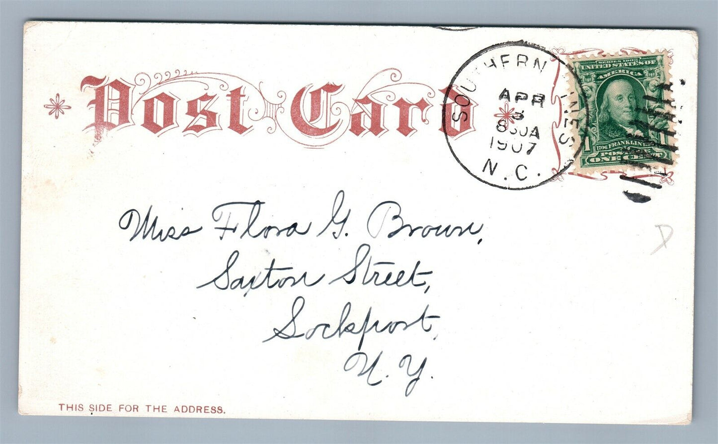 SOUTHERN PINES HOTEL NC ANTIQUE POSTCARD by ARTHUR LIVINGSTON