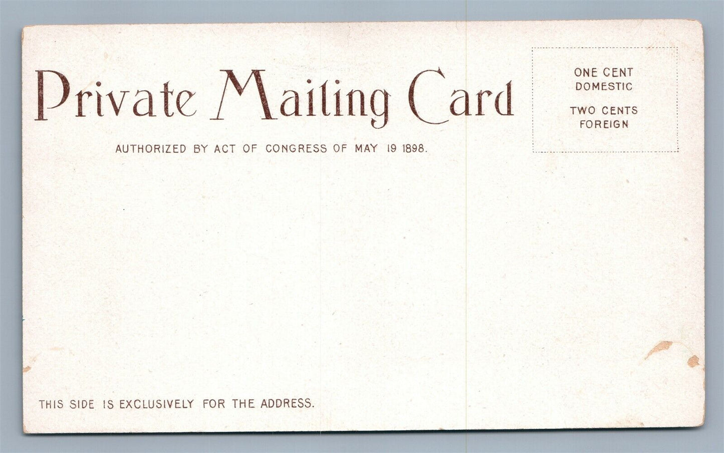 BENDSDORP COCOA BARTLETT BOSTON ADVERTISING ANTIQUE POSTCARD PRIVATE MAILING