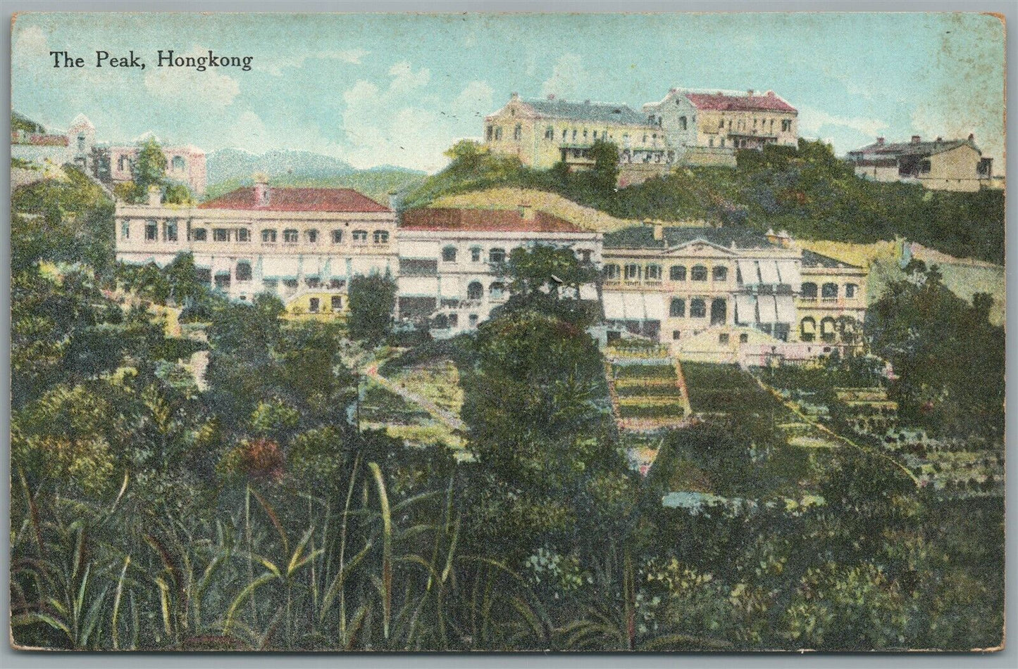 HONGKONG THE PEAK ANTIQUE POSTCARD