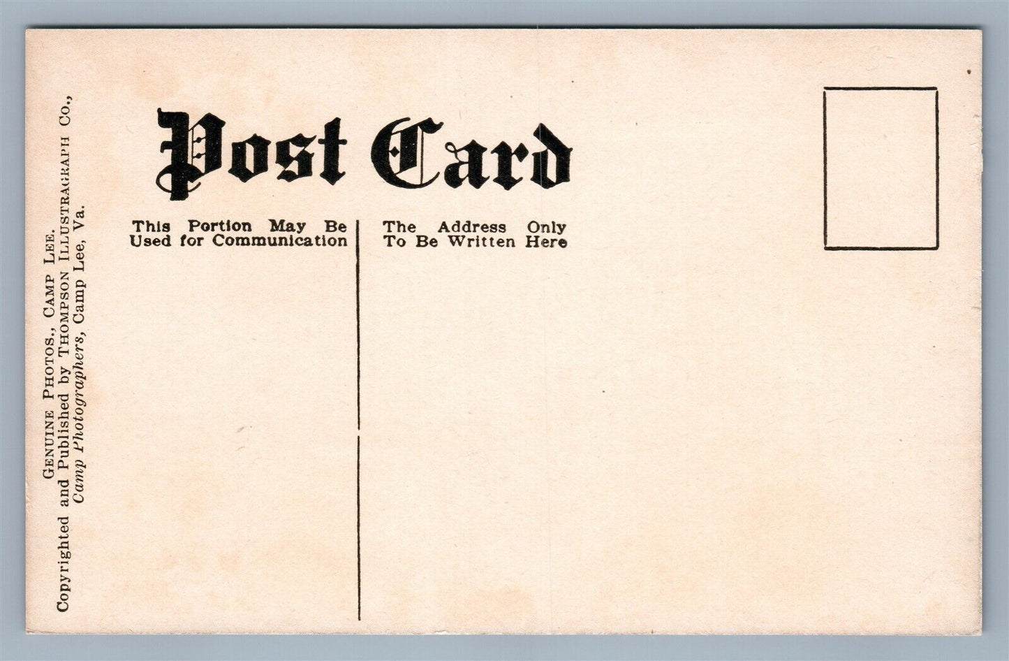 CAMP LEE VA BASE HOSPITAL ANTIQUE POSTCARD