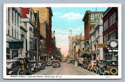 WHEELING W.Va MARKET STREET ANTIQUE POSTCARD
