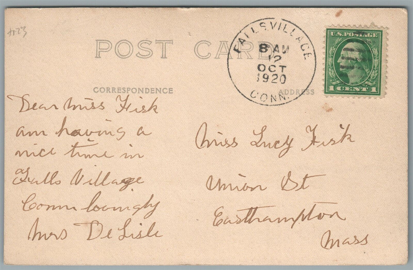 FALLS VILLAGE CT CONGREGATIONAL CHURCH ANTIQUE REAL PHOTO POSTCARD RPPC