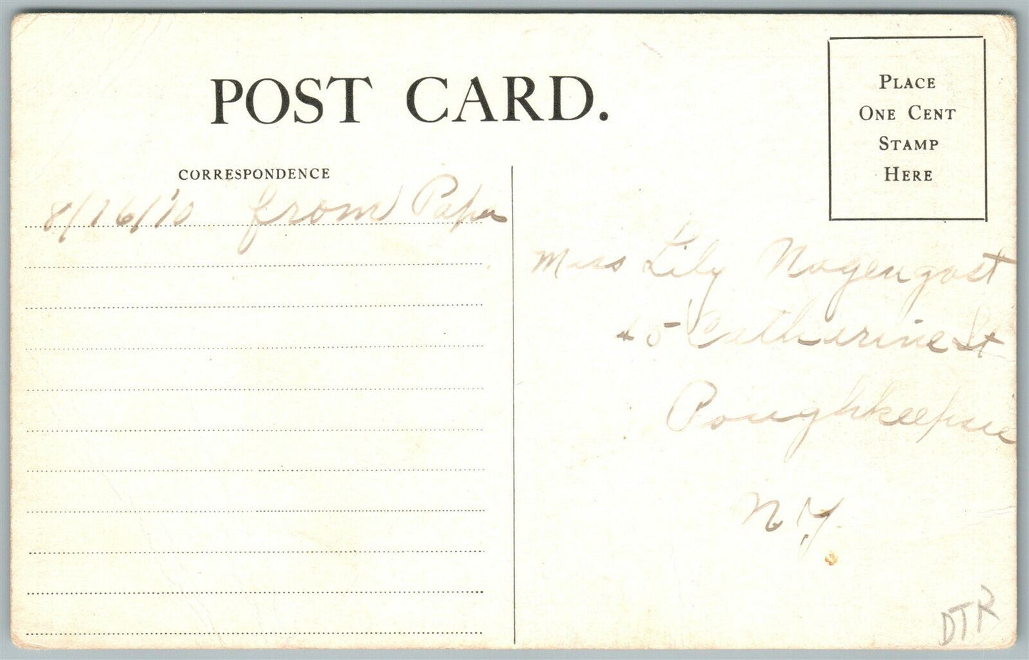 WATERTOWN N.Y. NEW WOODRUFF HOTEL BIG GUEST EXAGGERATED ANTIQUE 1910 POSTCARD