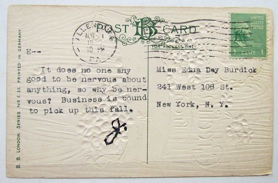 ANTIQUE POSTCARD VIENNA LUNCH TILGHMAN STREET ALLENTOWN PA UNITED STATES