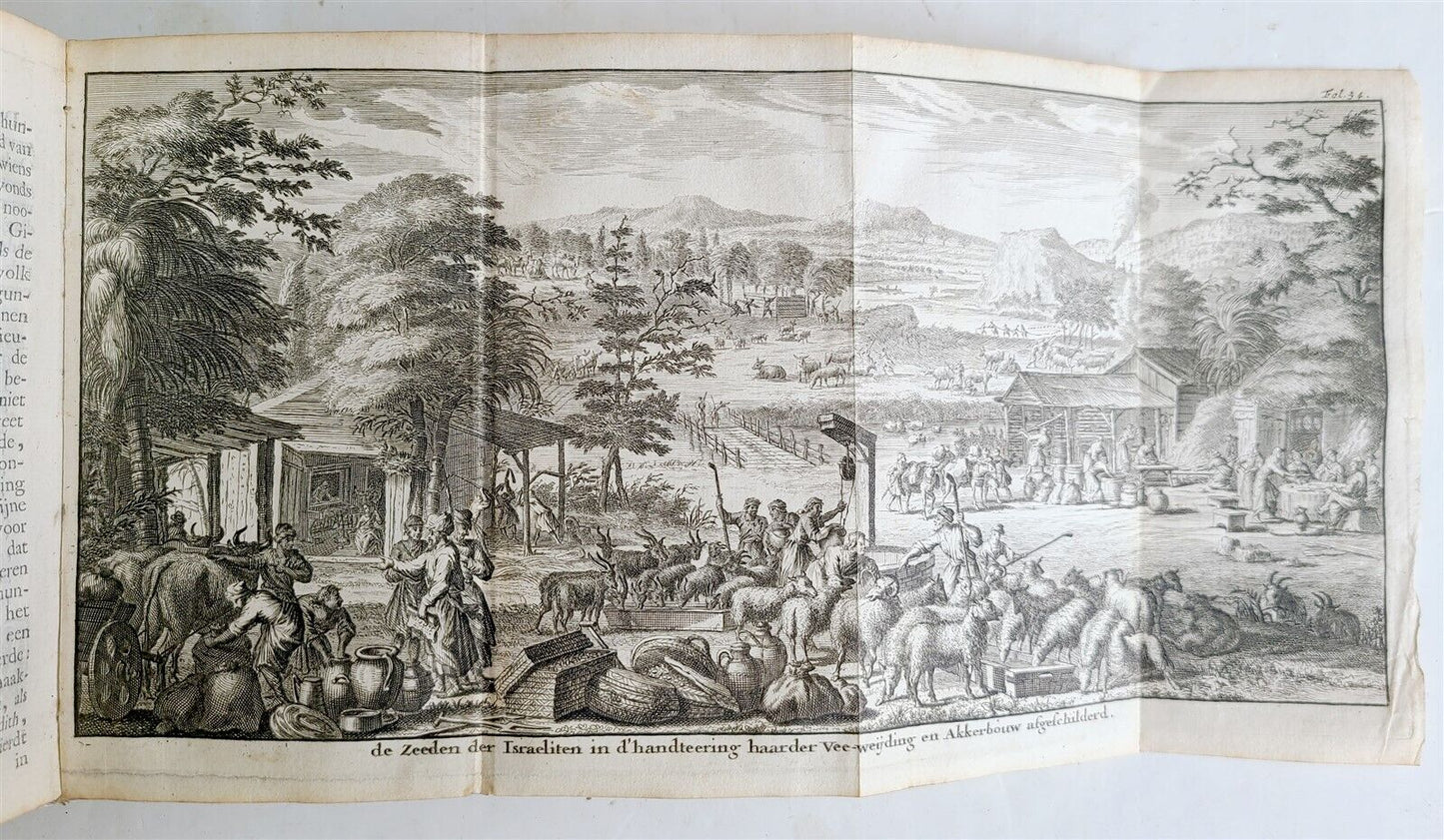 1715 HEBREW REPUBLIC in DUTCH antique ILLUSTRATED Judaica VELLUM BINDING
