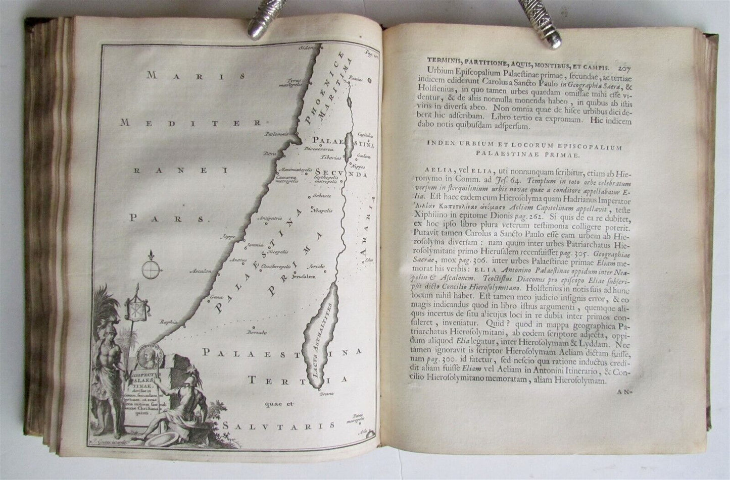 1714 Palaestina ex Monumentis Verteribus 2 volumes antique VELLUM PALESTINE ILL