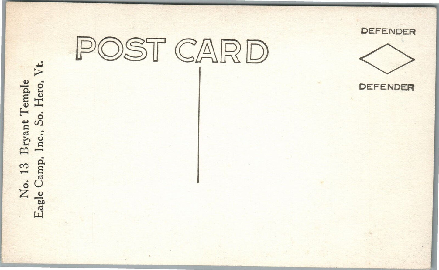 SO. HERO VT BRYANT TEMPLE ANTIQUE REAL PHOTO POSTCARD RPPC