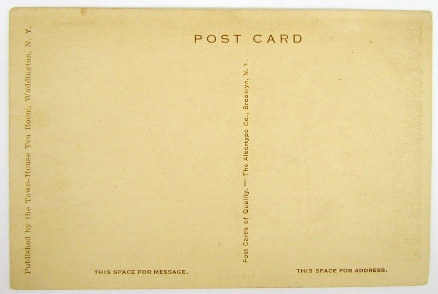 ANTIQUE 1907 POSTCARD - HEPBURN MEMORIAL LIBRARY WADDINGTON N.Y.