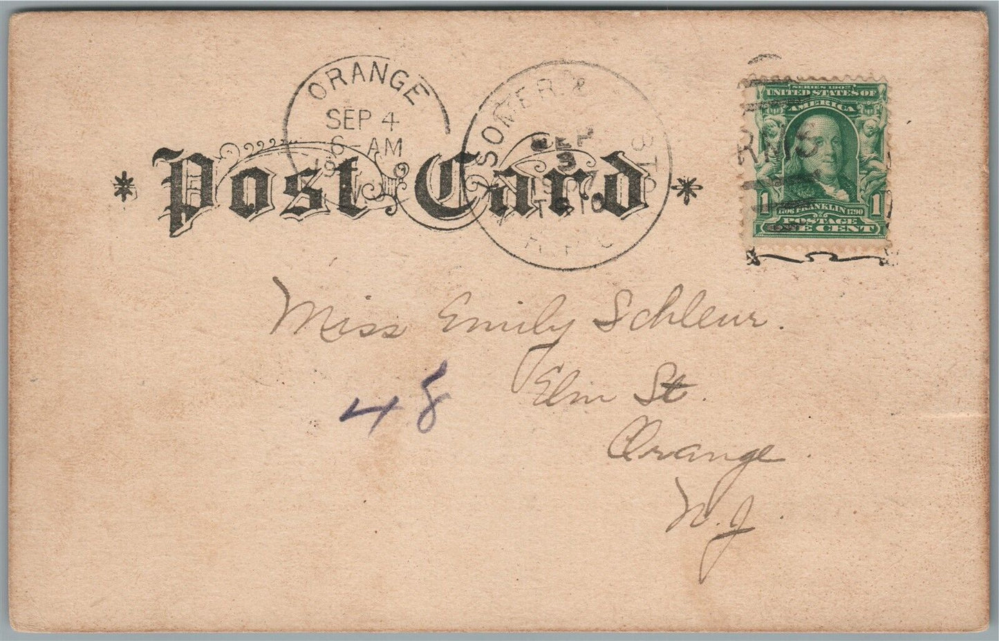 GLEN GARDNER NJ GENERAL VIEW ANTIQUE POSTCARD