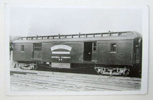CENTRAL VERMONT RAILROAD RPPC VINTAGE REAL PHOTO POSTCARD railway train