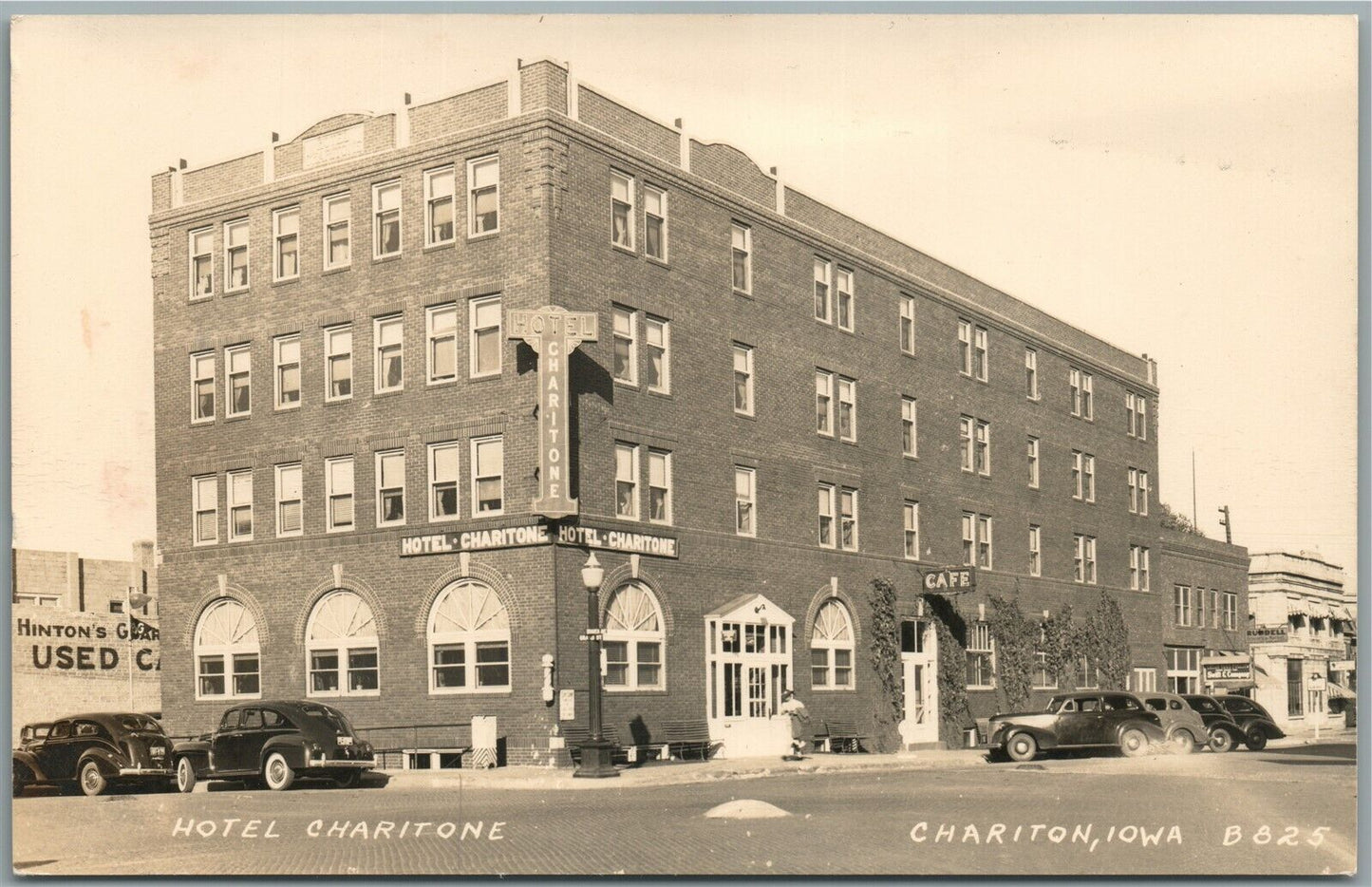 CHARITON IA HOTEL ANTIQUE REAL PHOTO POSTCARD RPPC