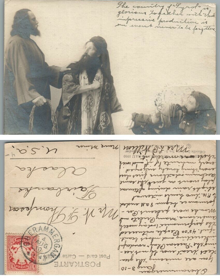 1910 GERMAN ANTIQUE BAVARIA THEATRE (?) RPPC REAL PHOTO POSTCARD