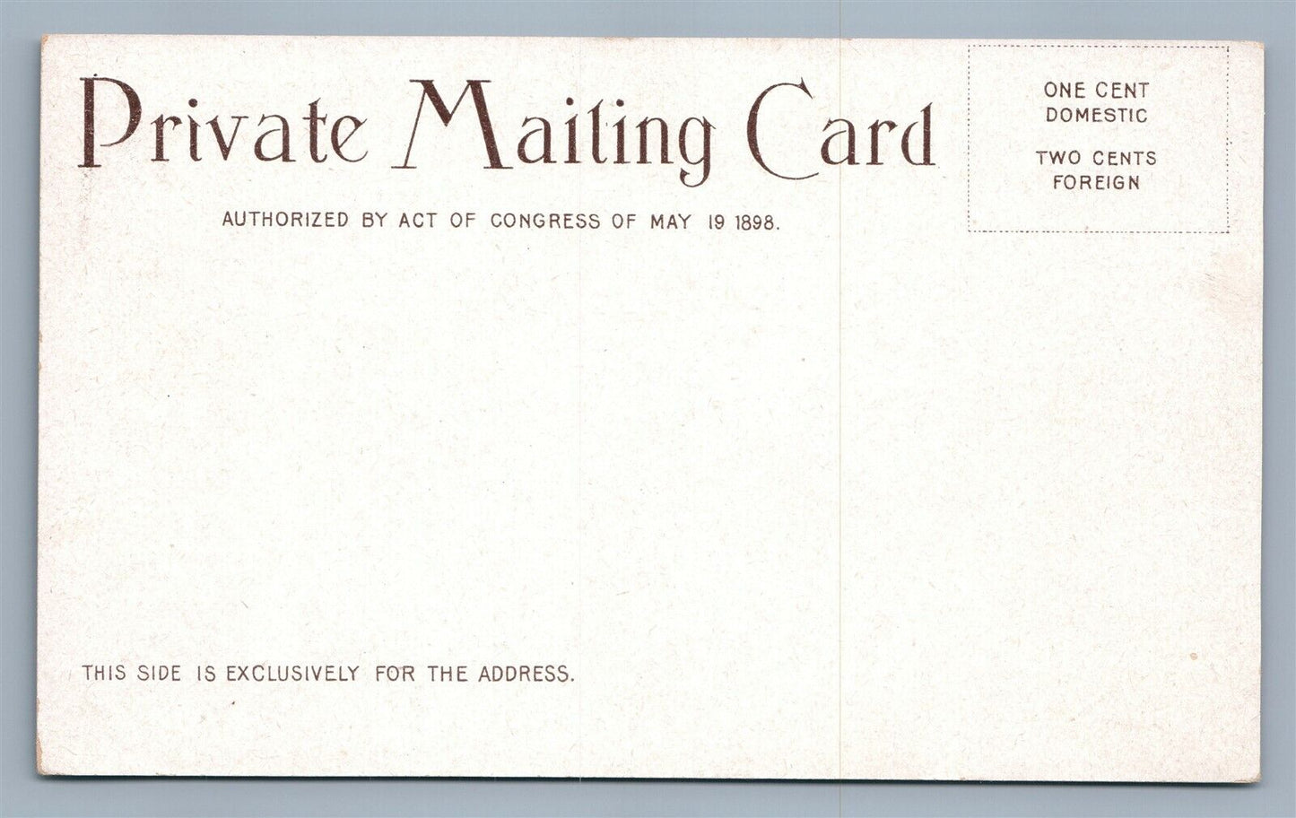 DUTCH COCOA S. BARLETT BOSTON MA ADVERTISING ANTIQUE POSTCARD PRIVATE MAILING