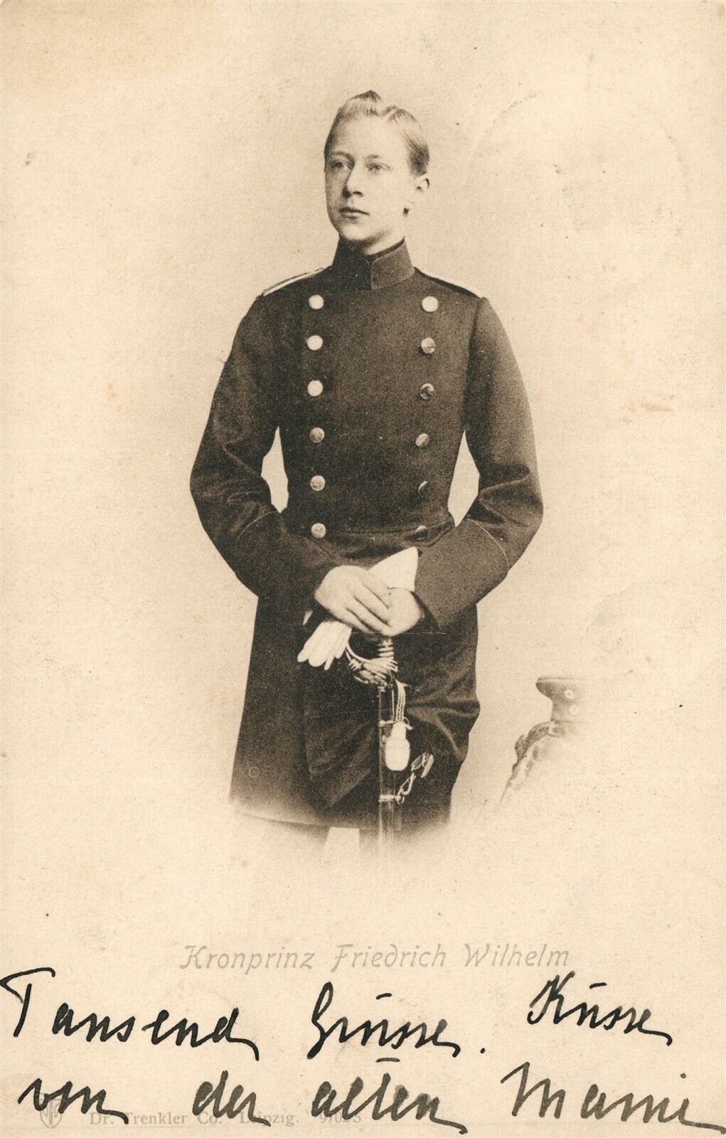 KRONPRINZ FREDERICH WILHELM GERMANY ANTIQUE REAL PHOTO POSTCARD RPPC