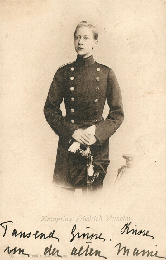 KRONPRINZ FREDERICH WILHELM GERMANY ANTIQUE REAL PHOTO POSTCARD RPPC