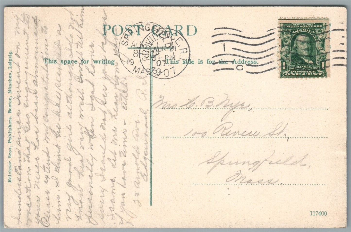 PROVIDENCE RI BOYDEN HEIGHTS ANTIQUE POSTCARD