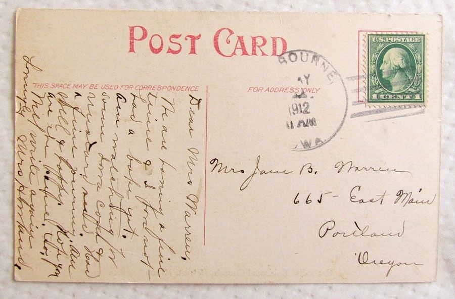 1912 ANTIQUE POSTCARD METHODIST EPISCOPAL CHURCH DETROIT MINNESOTA