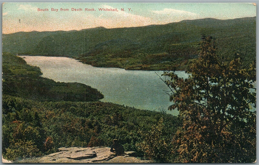 WHITEHALL NY SOUTH BAY FROM DEATH ROCK ANTIQUE POSTCARD