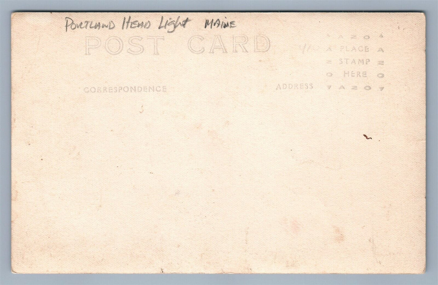 PORTLAND HEAD ME LIGHTHOUSE ANTIQUE REAL PHOTO POSTCARD RPPC