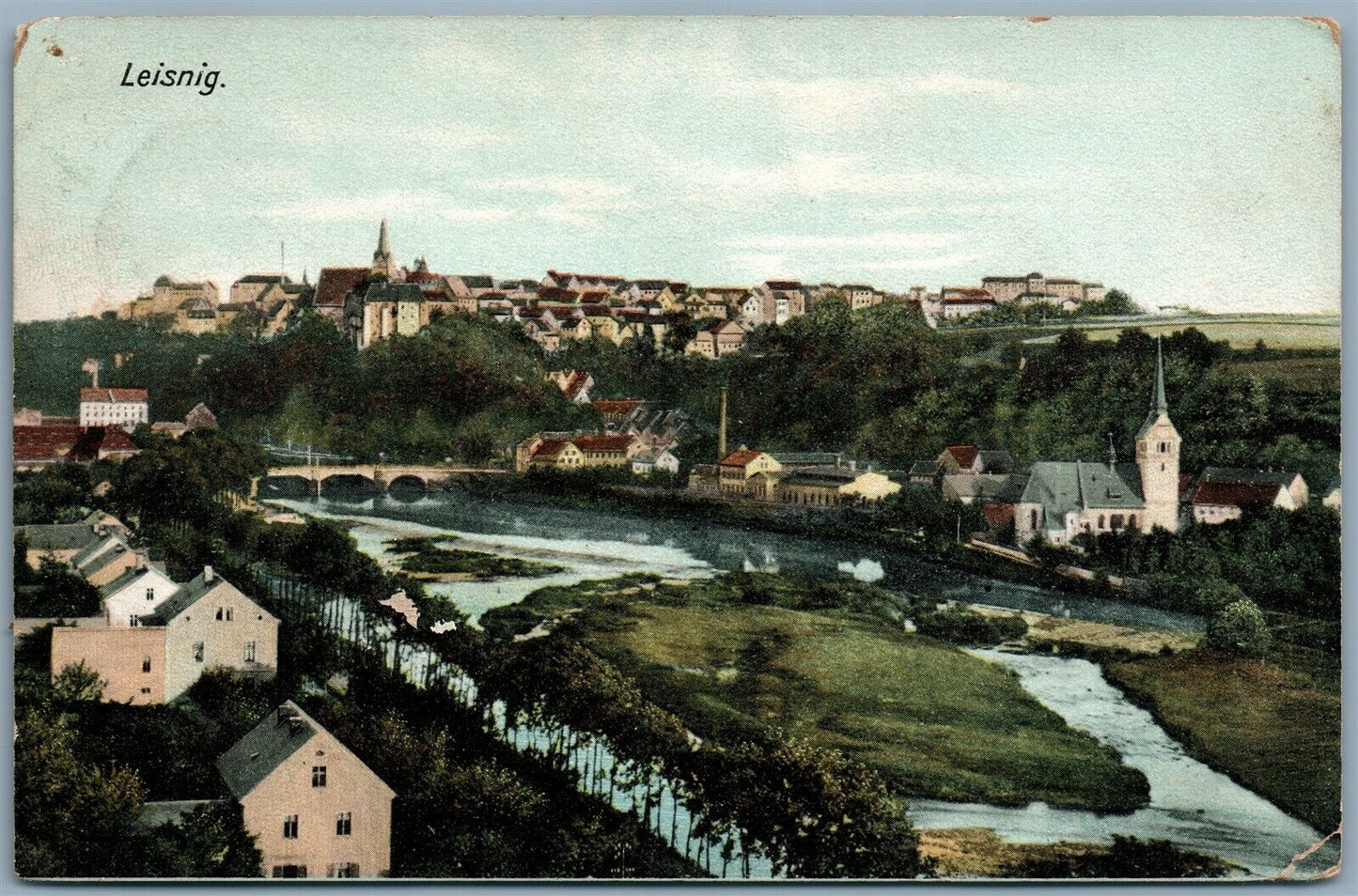 LEISNIG GERMANY ANTIQUE POSTCARD