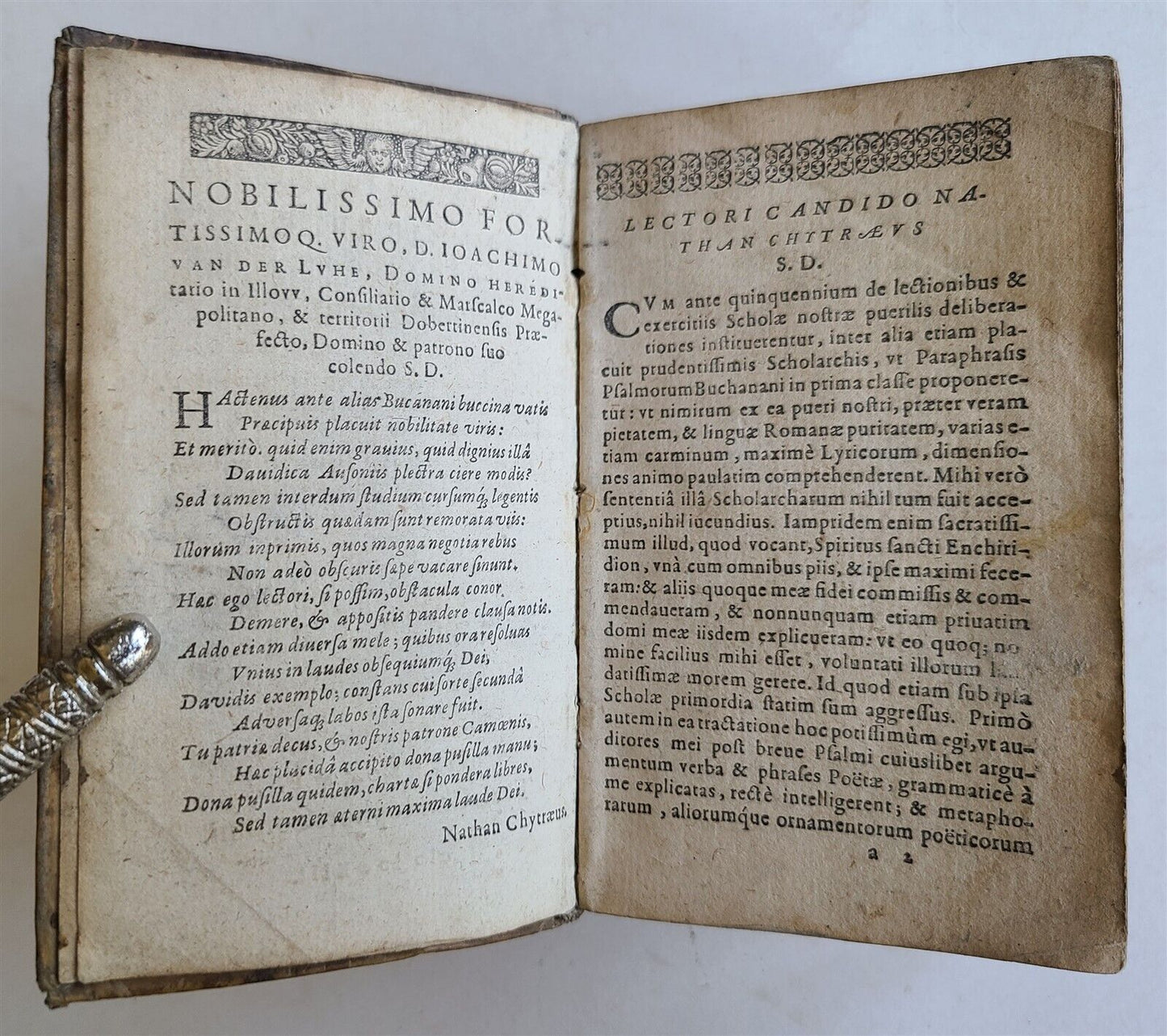 1613 IN GEORGII BUCHANANI PARAPHRASIN PSALMORUM antique VELLUM BOUND
