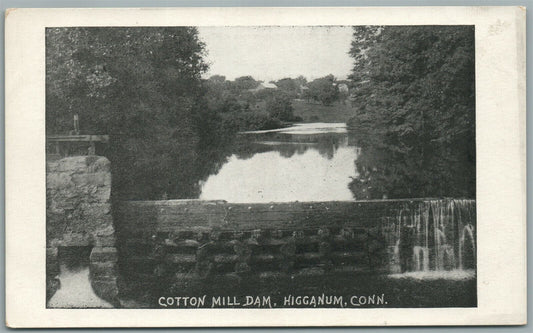 HIGGANUM CT COTTON MILL DAM ANTIQUE POSTCARD