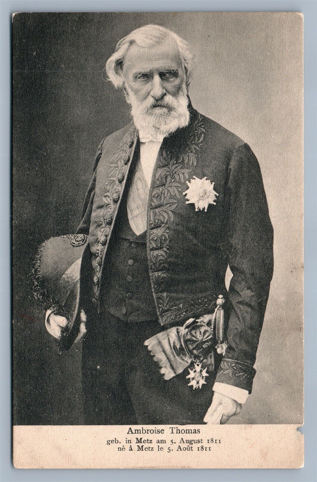 FRENCH COMPOSER AMBROISE THOMAS ANTIQUE POSTCARD