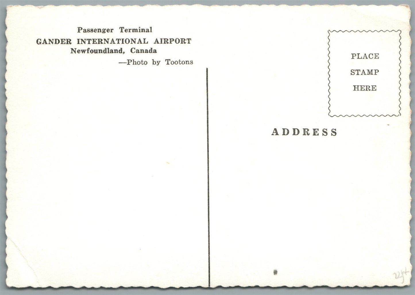 CANADA NEWFOUNDLAND GANDER AIRPORT VINTAGE REAL PHOTO POSTCARD RPPC