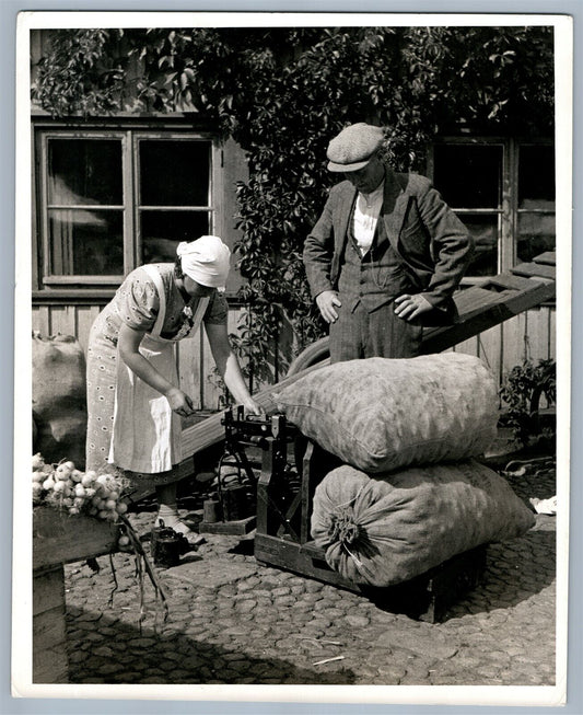 1930s RUSSIA VYBORG DAILY MARKET POTATO SELLING VINTAGE REAL PRESS PHOTO