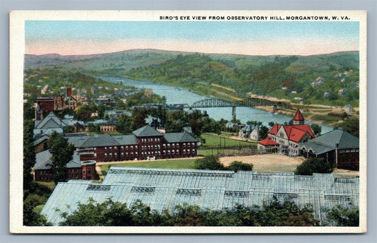 MORGANTOWN W.Va BIRDSEYE VIEW ANTIQUE POSTCARD