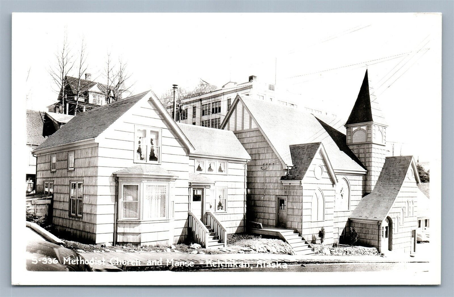 KETCHIKAN AK METHODIST CHURCH VINTAGE REAL PHOTO POSTCARD RPPC
