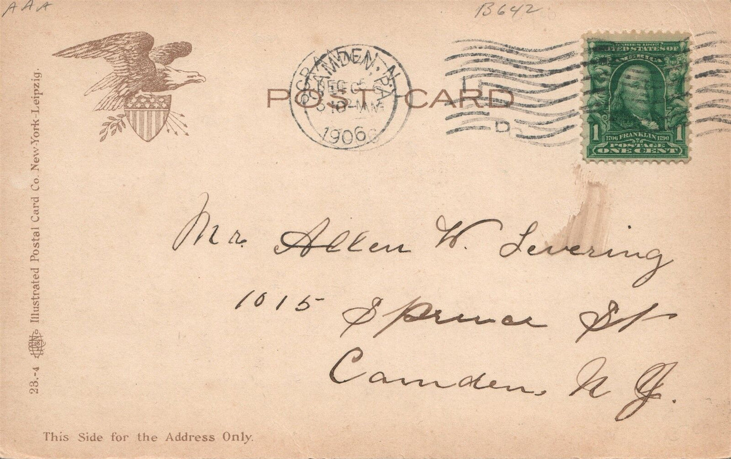 SCRANTON PA COURT HOUSE 1906 UNDIVIDED ANTIQUE POSTCARD