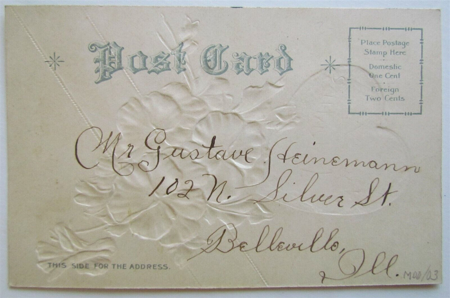 VALENTINE DAY ANTIQUE POSTCARD w/ MESSAGE ENVELOPE