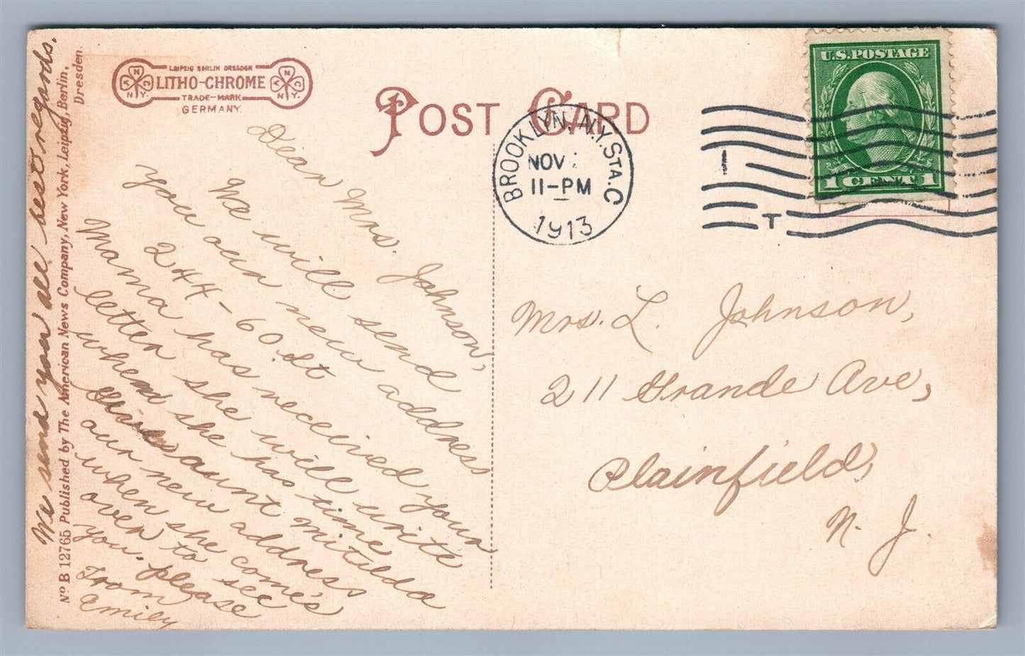 BROOKLYN NY RIDING & DRIVING CLUB ANTIQUE POSTCARD