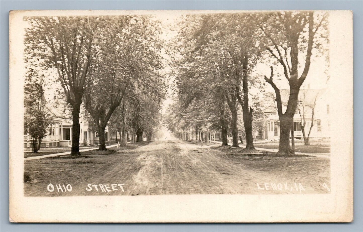 LENOX IA OHIO STREET ANTIQUE REAL PHOTO POSTCARD RPPC